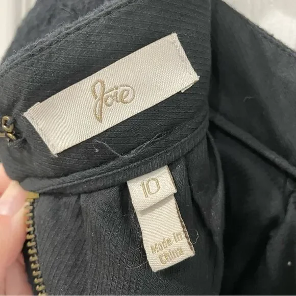 Joie Wool Bend Black Quilted Mini Skirt Women’s Size 10 - Picture 5 of 8